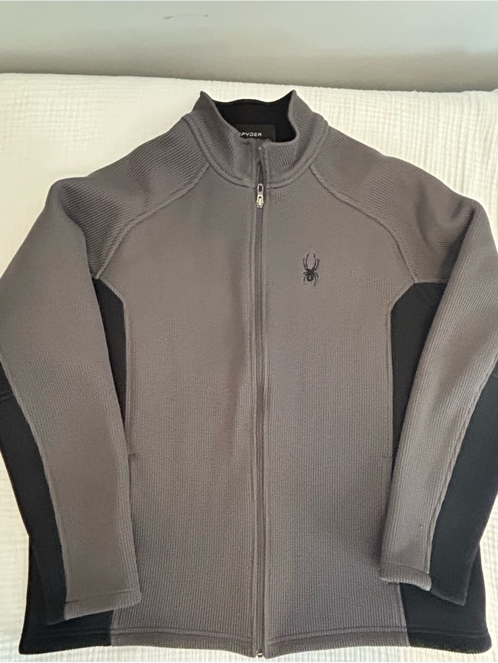 Spyder Gray and Black Fleece-Lined Jacket xxl